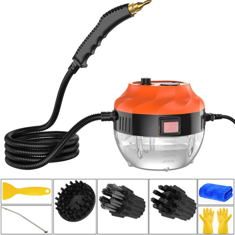 Sauberkeit mit Dampf: Dieser fleckenentfernende Hochdruck-Dampfreiniger (2800W) reinigt und desinfiziert effizient.