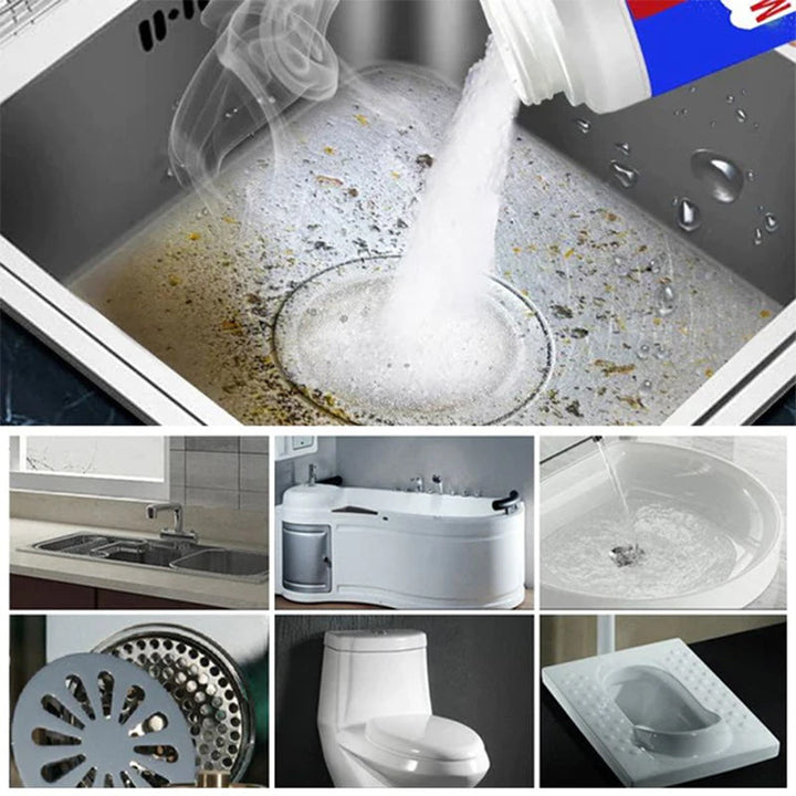 Leistungsstarker Verstopfungsentferner & Toiletten-Deo. Hält Rohre sauber & beseitigt schlechte Gerüche.