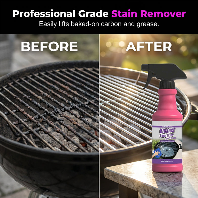 Vielseitiger Fettlöser Spray für Grill, Backofen, Edelstahl und Gusseisen – für glänzende Sauberkeit.
