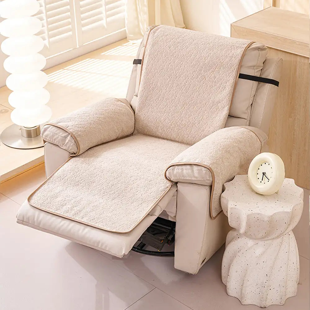 Einsitzer Reclinerbezug aus Chenille, schützt vor Krallen & Abnutzung im Wohnzimmer.