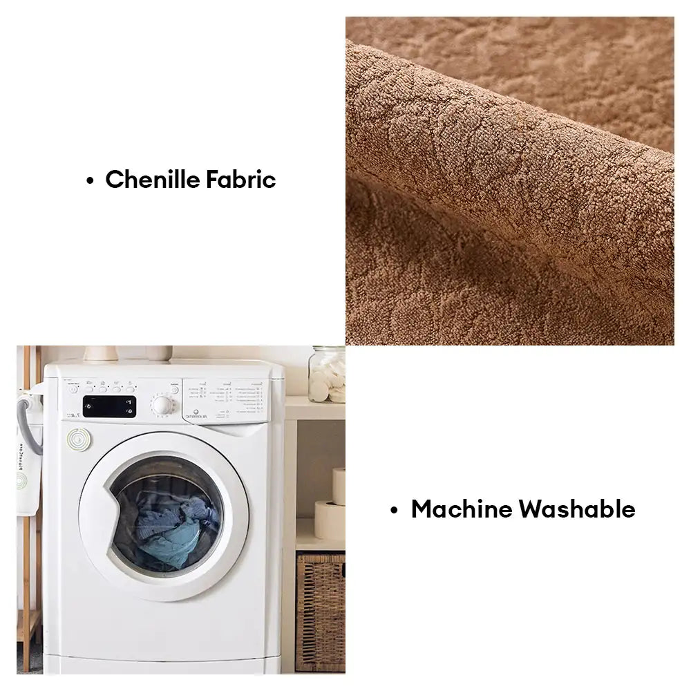 Rutschfester Sesselbezug aus Chenille, schützt vor Haaren & Kratzern von Haustieren.
