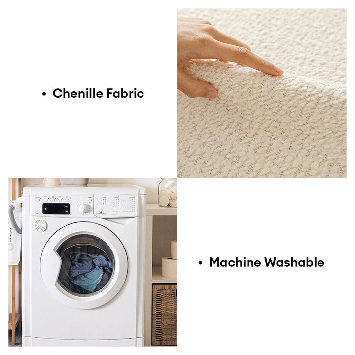 Samtiger Chenille-Couchschutz, haustierfreundlich & kratzfest. Ganzjährig nutzbar und leicht zu reinigen.