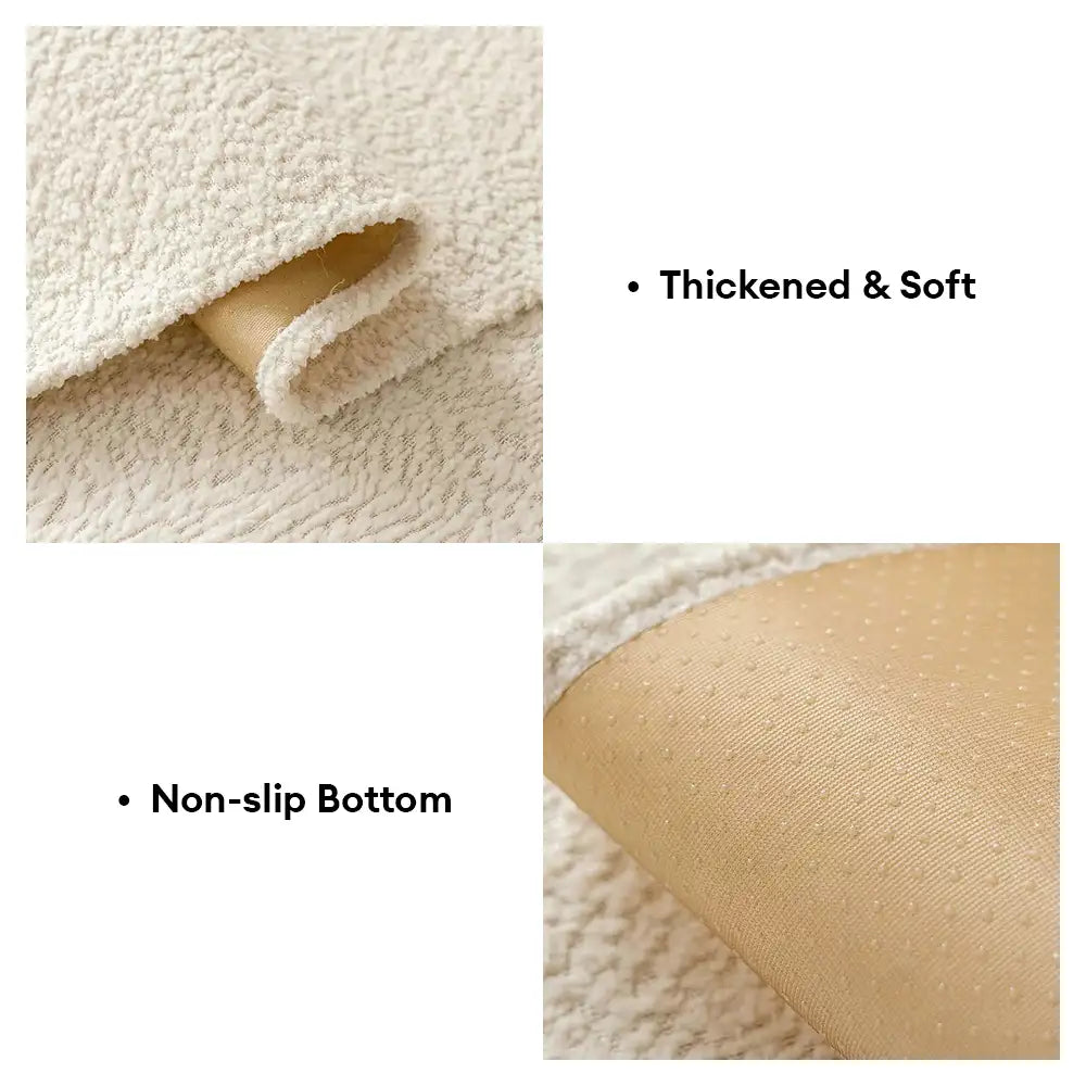 Weicher, atmungsaktiver Chenille-Couchschutz, haustierfreundlich. Ganzjährig ideal für Komfort im Wohnzimmer.