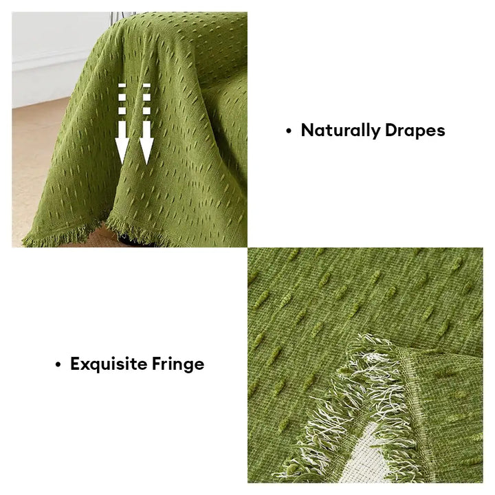 Strukturierter Jacquard-Chenille-Sofabezug, schützt Möbel vor Haustieren und Abnutzung. Pflegeleichter Schutz.
