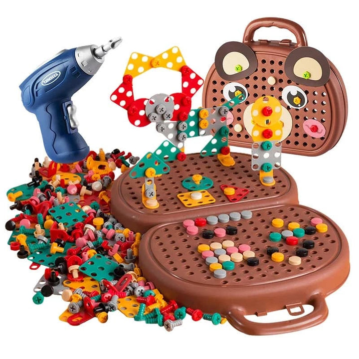 KreativBox Bauspielzeug für Kinder ab 3 Jahren zum spielerischen Bauen und Lernen; fördert Feinmotorik.