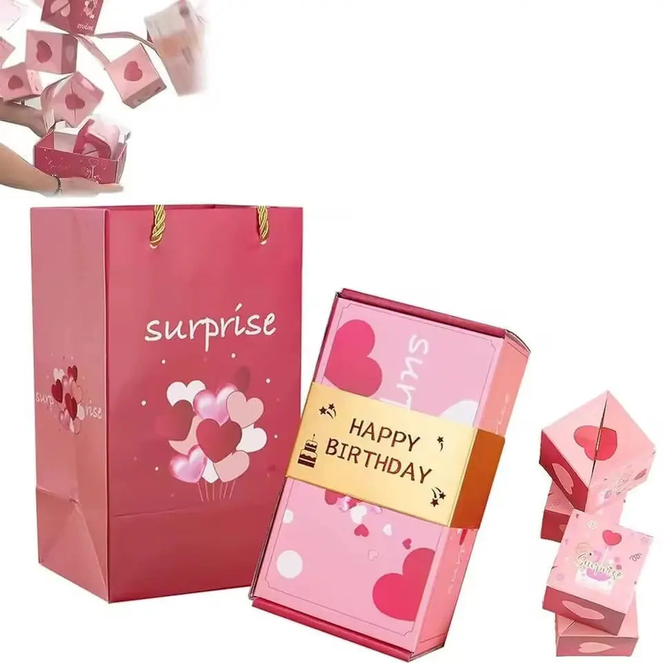 Kreative Pop-up Geschenkbox für Geburtstag & Jubiläum, eine Überraschungsbox für besondere Anlässe.