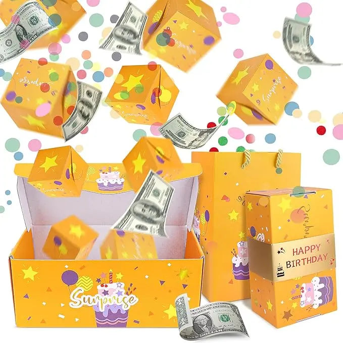 Besondere Pop-up Überraschungsbox für Geburtstagsgeschenk oder Jubiläum; eine tolle Geschenkbox.