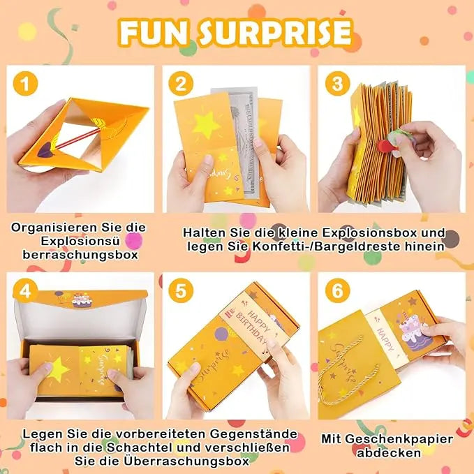 Die kreative Pop-up Geschenkbox für Überraschungen, eine einzigartige Geschenkidee.