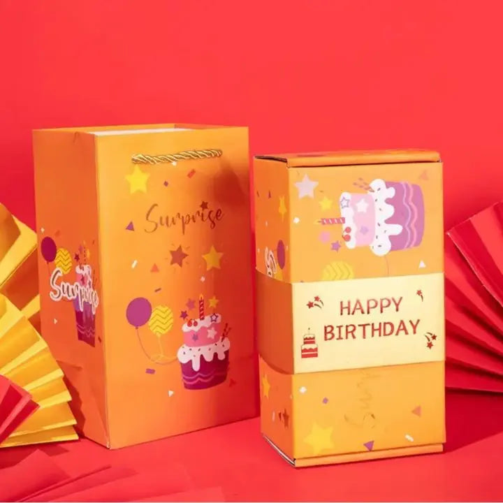 Innovative Pop-up Geschenkbox als Überraschungsbox; eine kreative und einzigartige Geschenkverpackung.