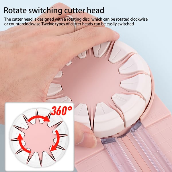 Multifunktionaler 360°-Rotationsschneider; ideal für präzise Schnitte bei Bastel- & Kreativprojekten.