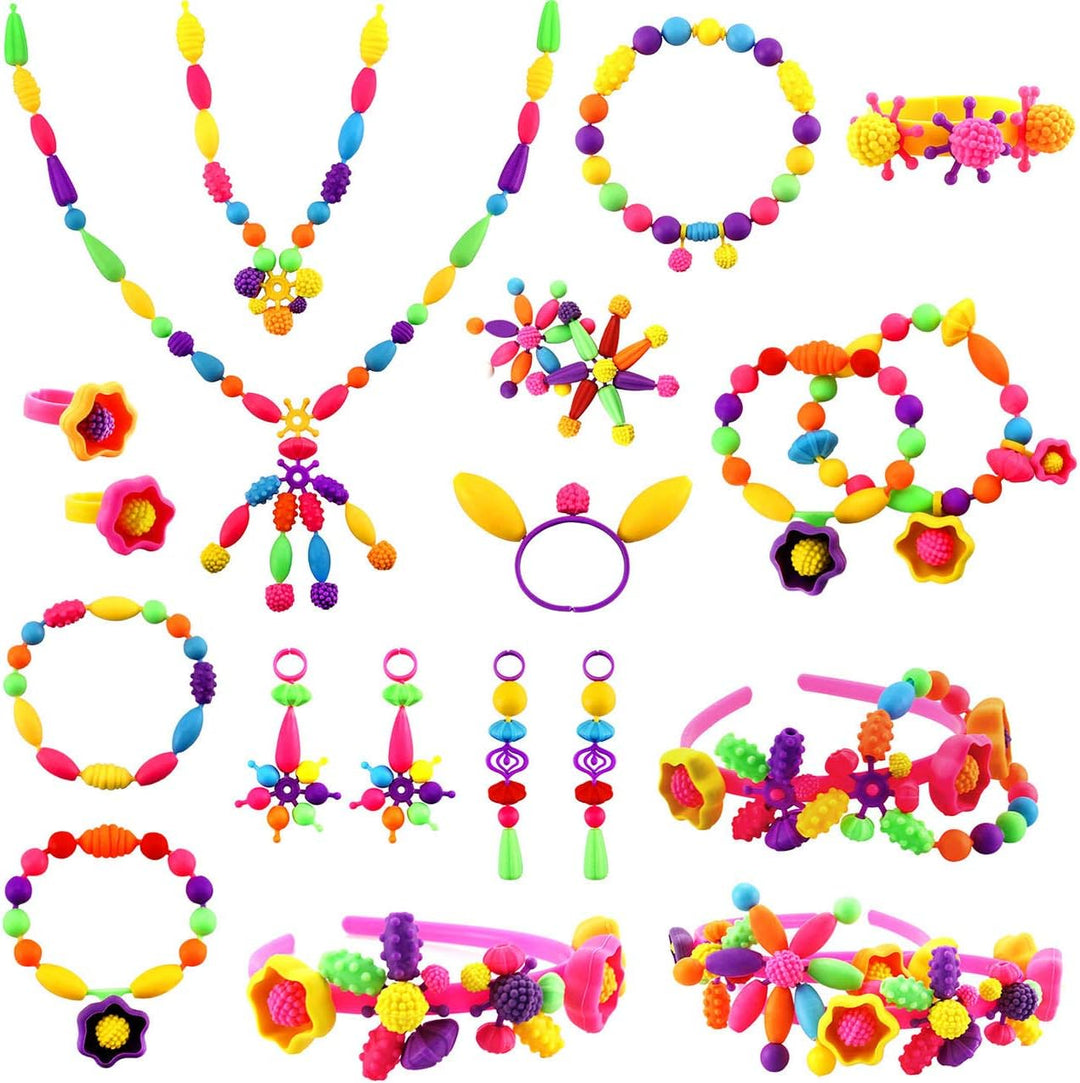 Leicht zu handhabende Schmuck Spielsteine im Bastelset, perfekt für kleine Kinderhände und DIY.