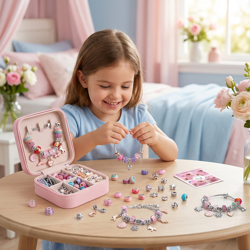 Kreatives Schmuck Bastelset für Kinder & DIY-Fans. Fördert Feinmotorik, ideal als Geschenkidee.