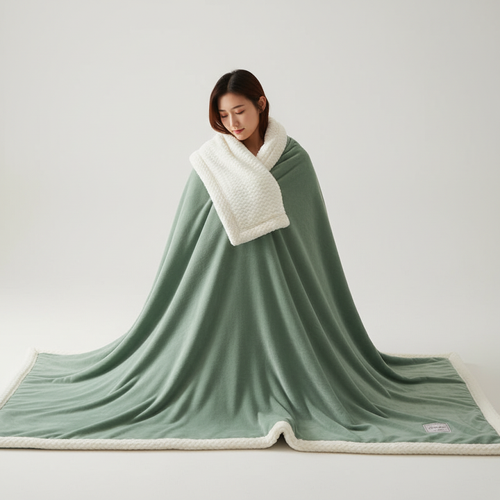 Elegante Fleece-Decke als ideales Geschenk für Winter, sorgt für Gemütlichkeit und Hauswärme.