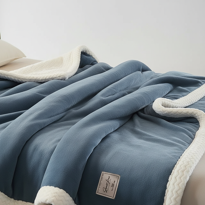 Vielseitige Fleece-Decke CozyBlanket, als Wohndecke oder warme Kuscheldecke, für Winter.