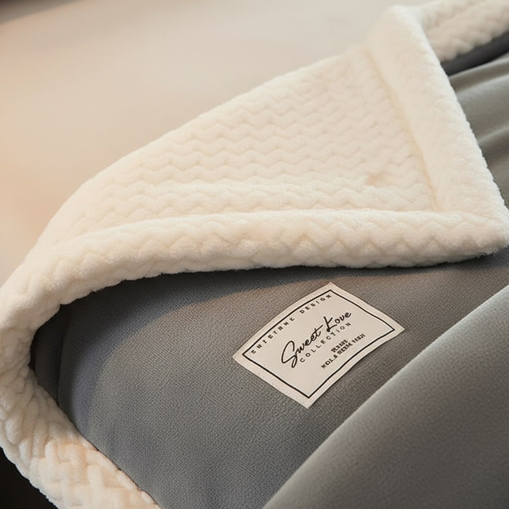 Gemütliche Wohndecke aus Fleece, perfekt für Wohnzimmer oder Schlafzimmer, sorgt für Hauswärme.