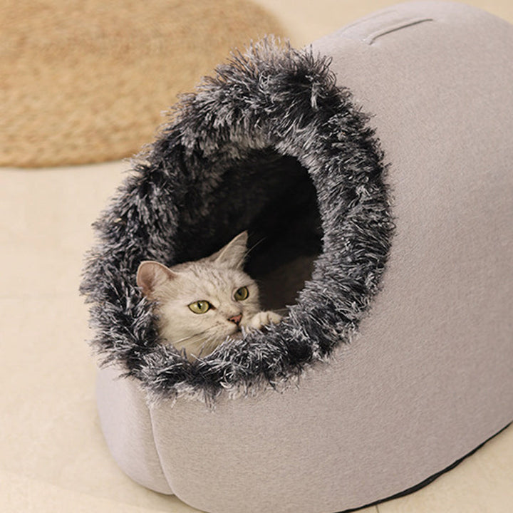 Kuschelige Haustierhöhle, warmes Hundebett & Katzenbett, waschbar und sehr gemütlich für Zuhause.