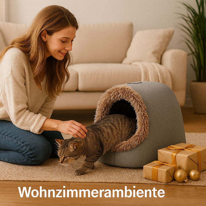 Bequemes Hundebett: Kuschelhöhle für Kleinhunde, bietet Wärme und Sicherheit. Waschbares Winterbett.