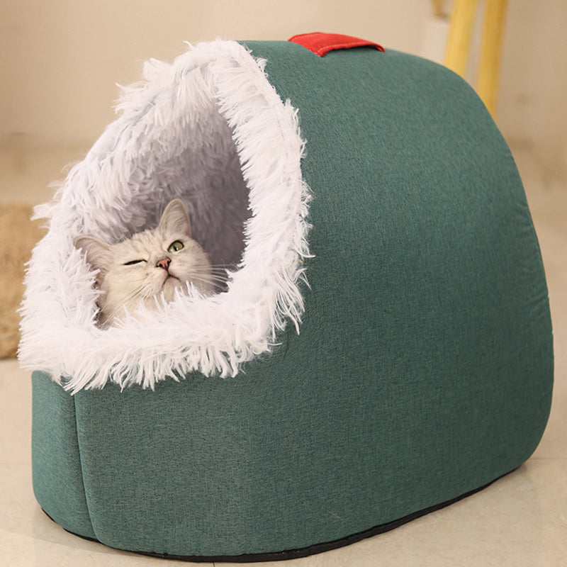 Waschbare Haustierhöhle, ein warmes Hundebett & Katzenbett, hygienisch und sehr gemütlich.