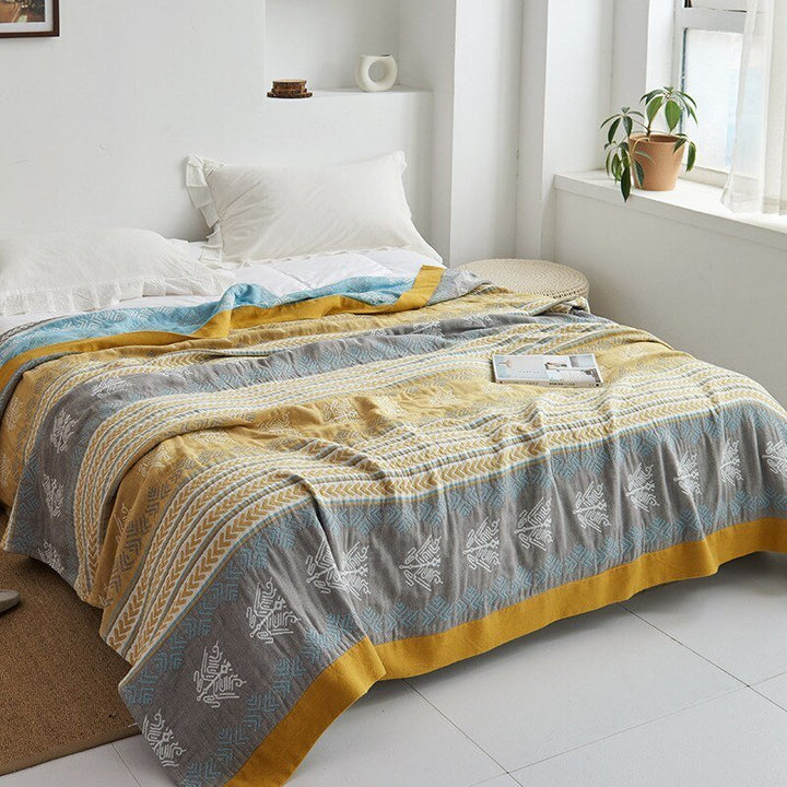 Gemütliche Wurfdecke, japanisches Design, perfekt für Wohnzimmer.
