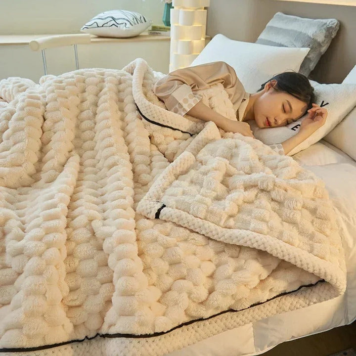 Geschenkidee: "TurtleWarm" doppellagige Coral-Velvet-Decke für Herbst & Winter, pure Gemütlichkeit.