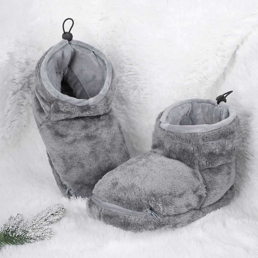 Elektrische USB-Hausschuhe im Unisex-Design, perfekt als Heizpantoffeln für gemütliche Winterabende zu Hause. Warme Füße.