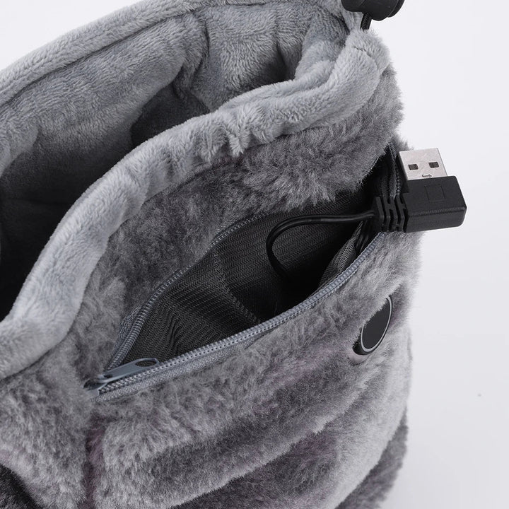 Weiche USB-Heizpantoffeln, ein ideales Geschenk für kalte Winter. Diese elektrischen Hausschuhe wärmen Damen- und Herrenfüße.