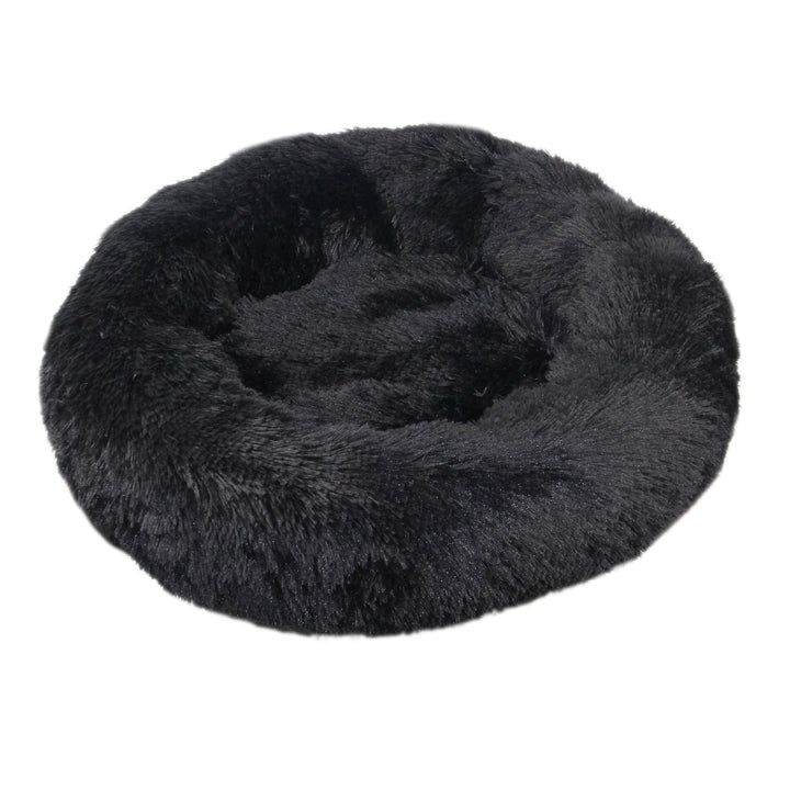 Rundes Kuschelbett für Hunde & Katzen, Donut-Design. Das weiche Polster bietet Geborgenheit.