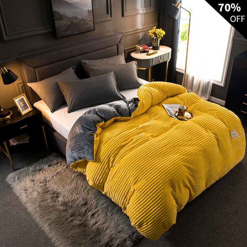 Gemütliche Fleece-Bettdecke & Kissenbezug, perfekt für kalte Nächte; bietet maximale Wärme & Kuschelatmosphäre.