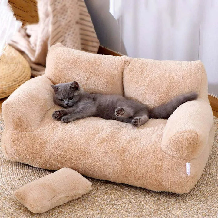 Kuscheliges Haustiersofa ComfortNest für Hunde & Katzen, weich & bequem, fördert Entspannung.