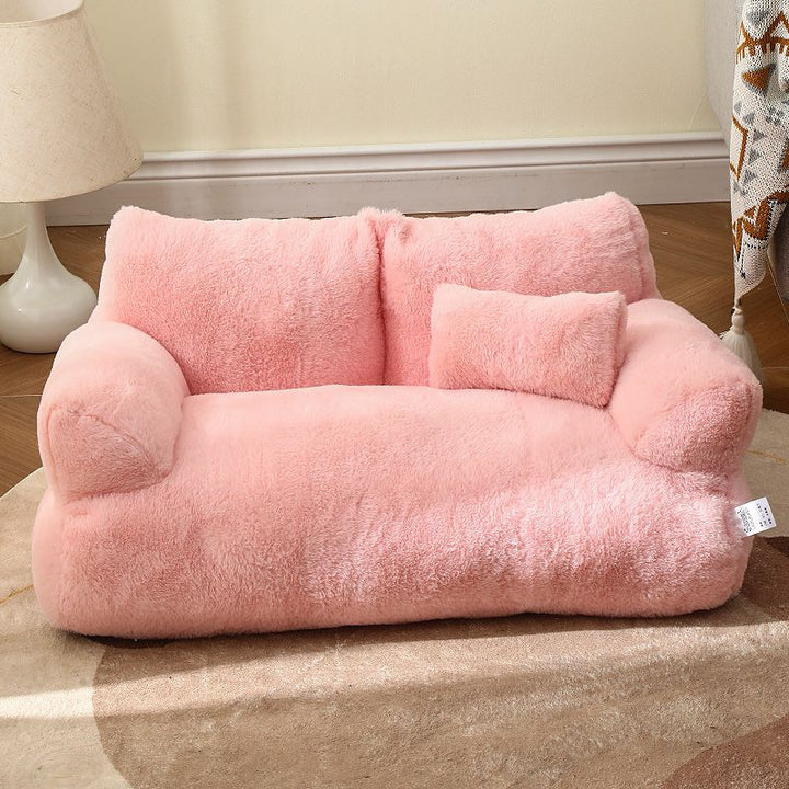 Luxuriöses ComfortNest Haustiersofa, ideal für entspannte Hunde & Katzen. Bietet kuscheligen Schlafplatz.