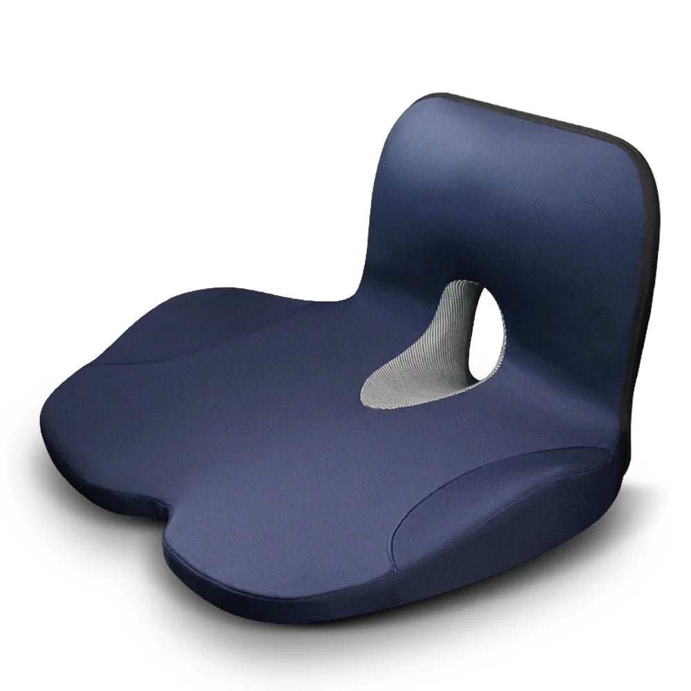 Ergonomisches Memory-Schaum Stützkissen L-Form für Bürostühle, verbessert Rücken- & Hüftkomfort.