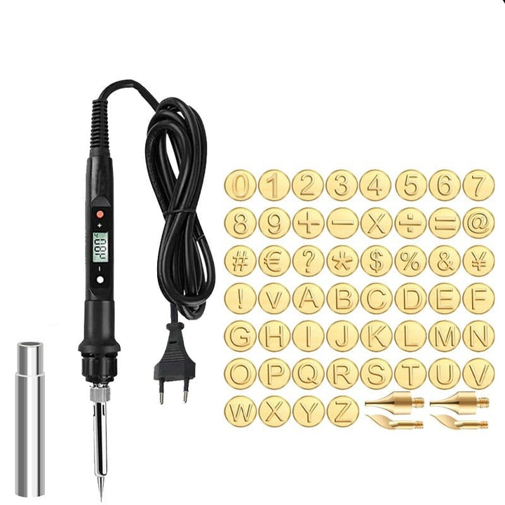 Perfektes Geschenk: Lötkolben Gravurspitzen Set für Hobbykünstler, ideal für Holz & Leder.