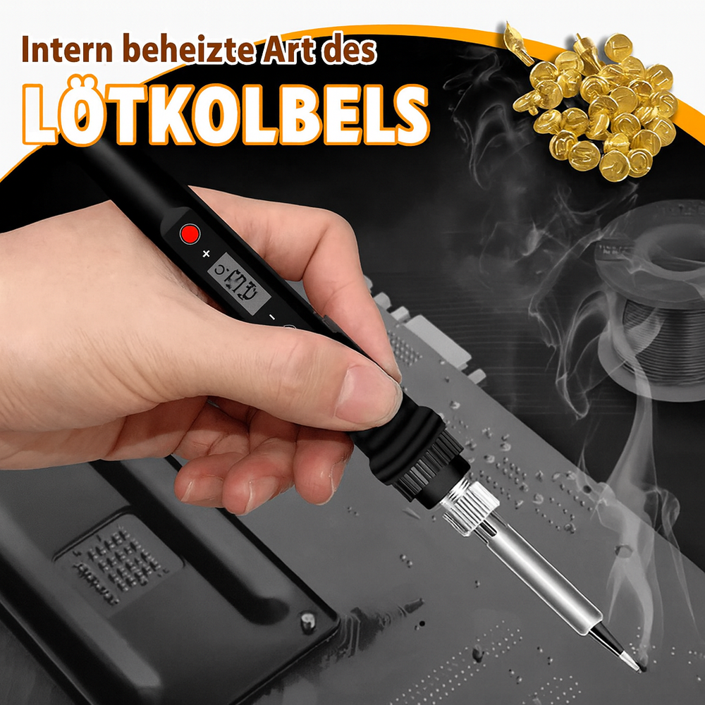 Vielfältiges Gravurspitzen Set für Lötkolben, ideal für künstlerische Holzarbeiten & Ledergravuren.