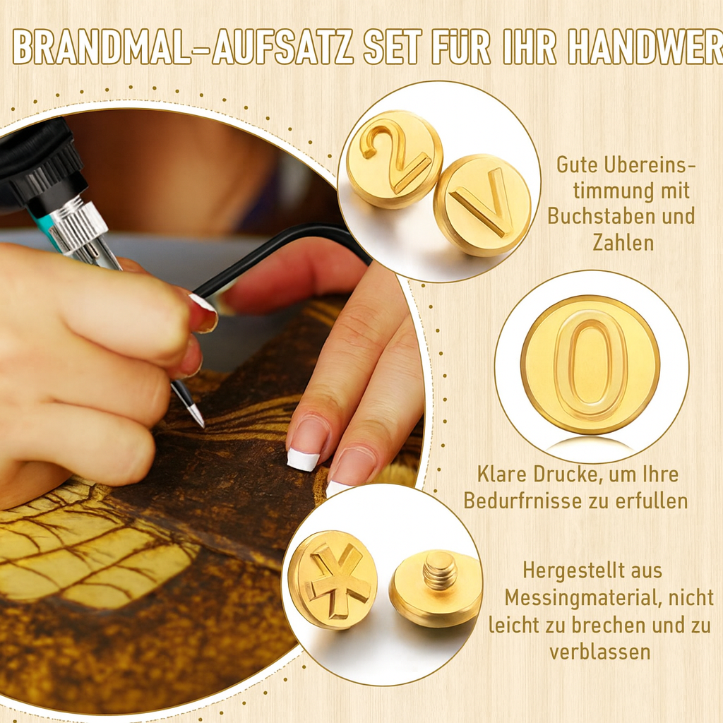 Gravurspitzen Set für Lötkolben, um Holz- & Ledergeschenke individuell zu gestalten.