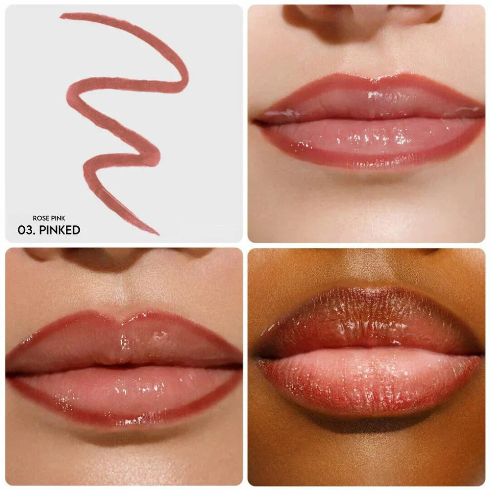 Leuchtende Pink Lippenfarbe, langanhaltender Peel-off Lippenstift für strahlende Lippen.
