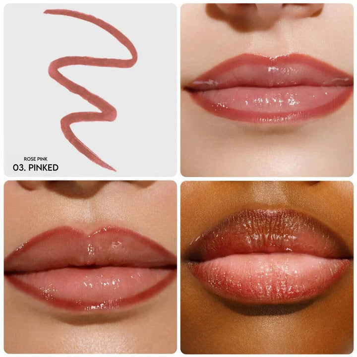 Leuchtende Pink Lippenfarbe, langanhaltender Peel-off Lippenstift für strahlende Lippen.