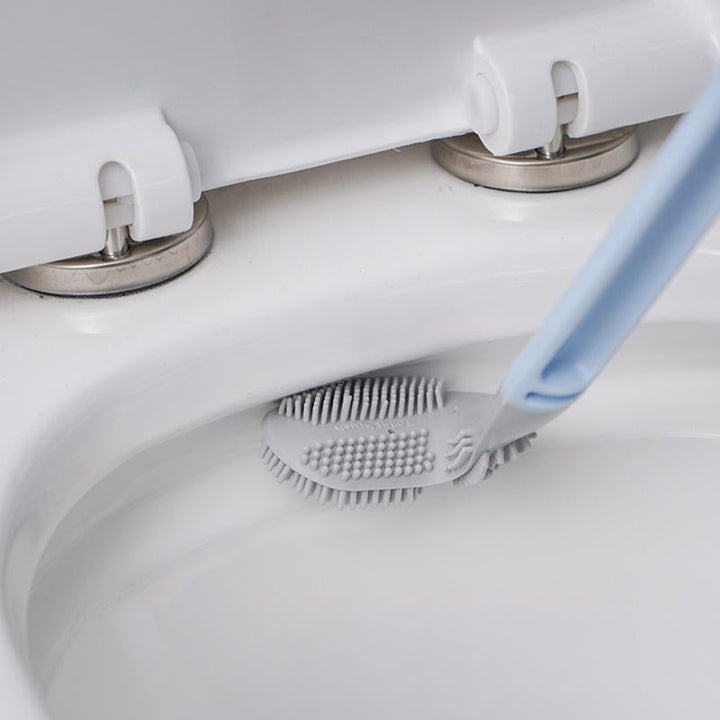 Lange Toilettenbürste mit innovativem Golfkopf-Design für mühelose Reinigung jeder WC-Ecke im Badezimmer.