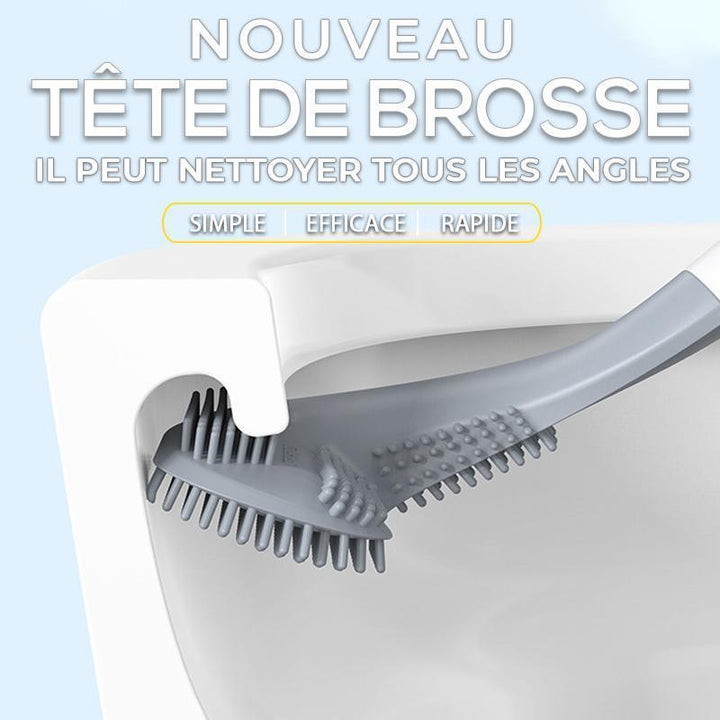 Tiefenreinigende Golfbürste für Toiletten, mit speziellem Kopf-Design, erreicht schwer zugängliche Stellen effektiv.