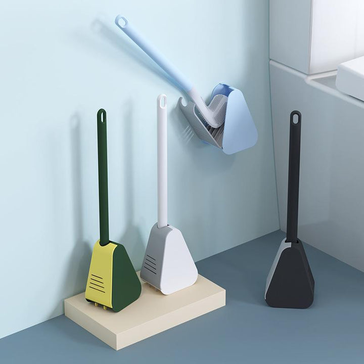 Effektive Badezimmer-WC-Bürste mit langem Griff und flexiblen TPR-Borsten für hygienische Sauberkeit.