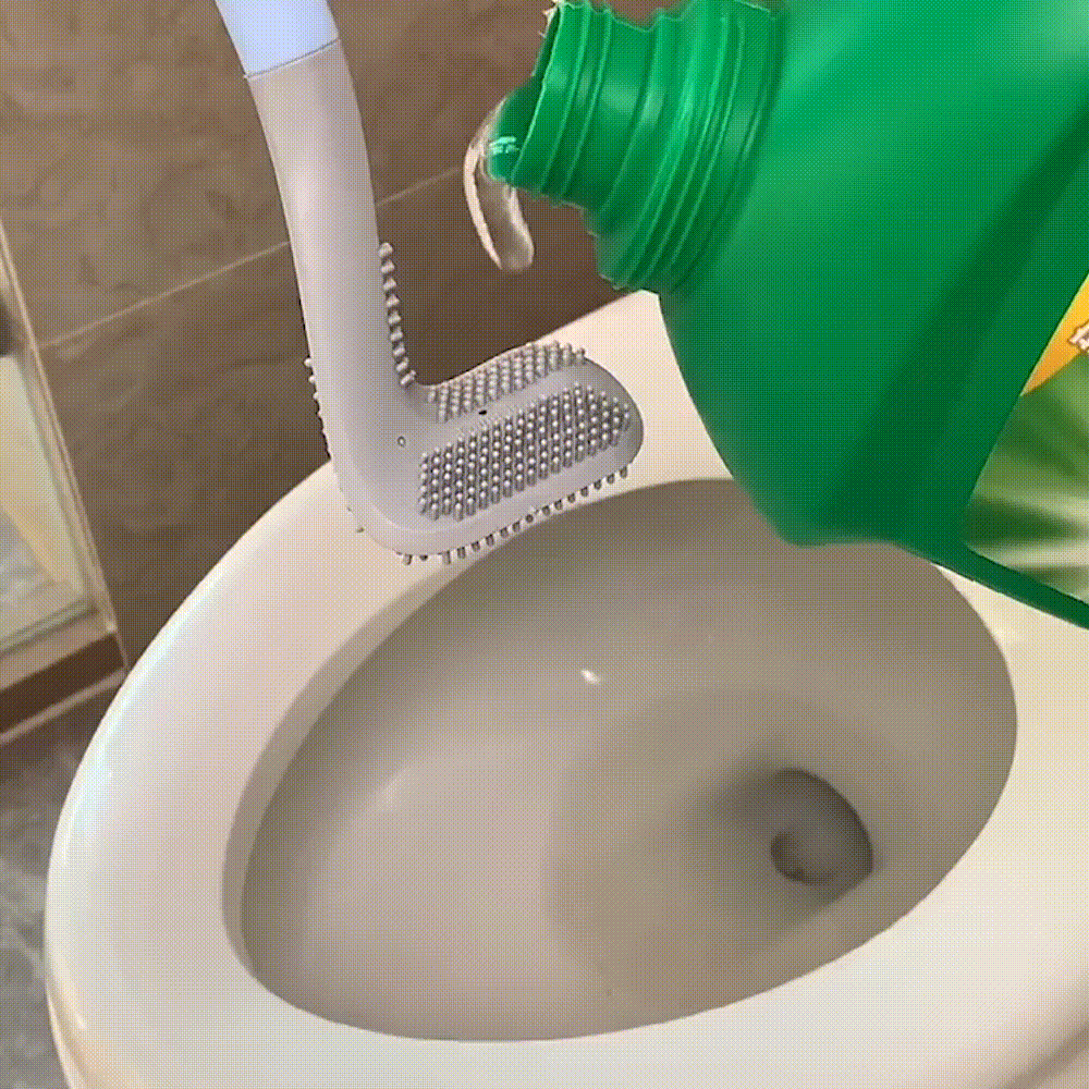 Ergonomische Toilettenbürste mit langem Griff und TPR-Borsten für einfache, gründliche und hygienische Sauberkeit.