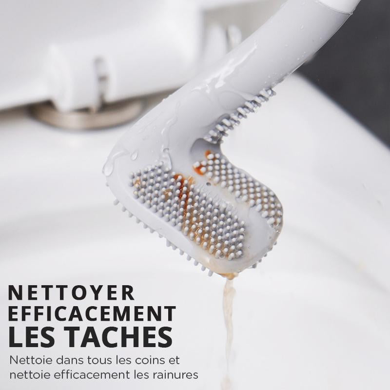 Ergonomische WC-Bürste, langstielig, für mühelose und gründliche Toilettenreinigung.
