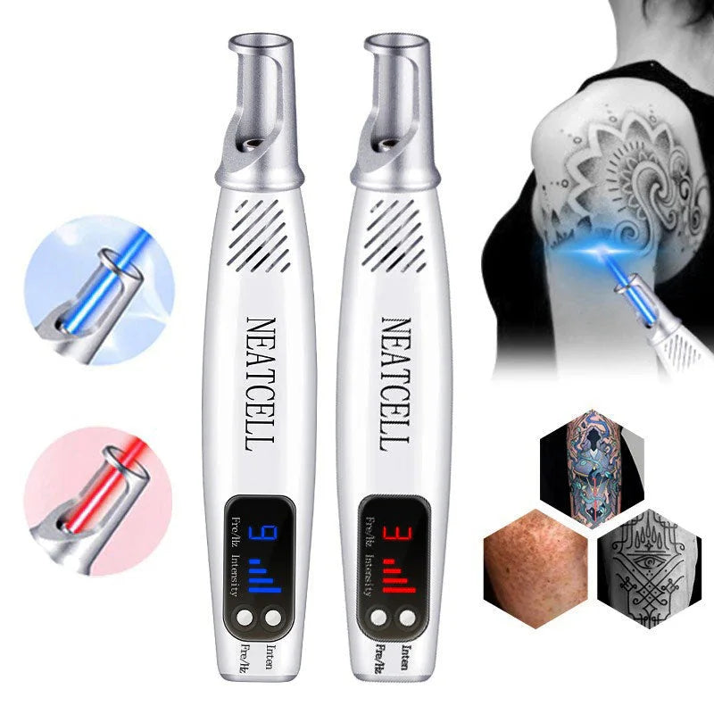Schmerzfreier Laser-Tattooentferner für zuhause. Professionelle Tattooentfernung und Hautverjüngung.