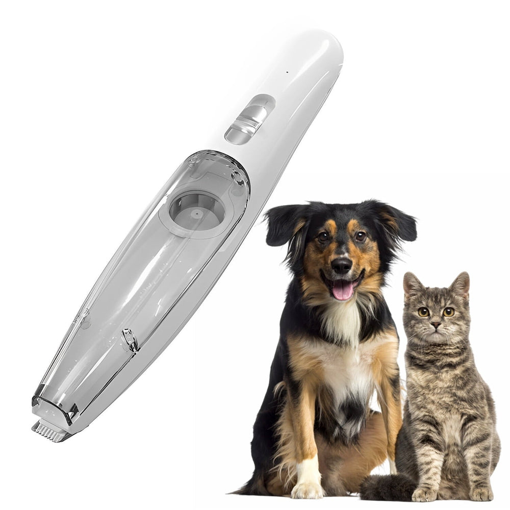 Kabelloser Vakuum-Haartrimmer für Hunde & Katzen. Saubere & stressfreie Fellpflege mit Saugfunktion.