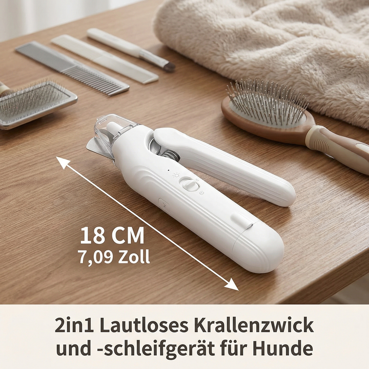 USB-wiederaufladbares, lautloses Krallenschleifgerät für Hunde. Ideal für eine sichere und effektive Pflegeroutine.