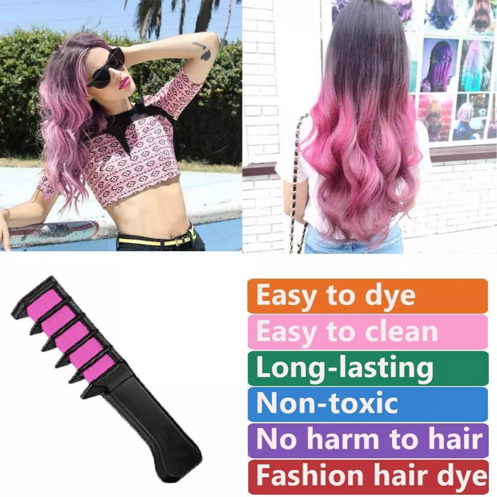 Geschenkidee: Haarkreide-Kämme für bunte, temporäre Haarfarben & lustiges Haarstyling.