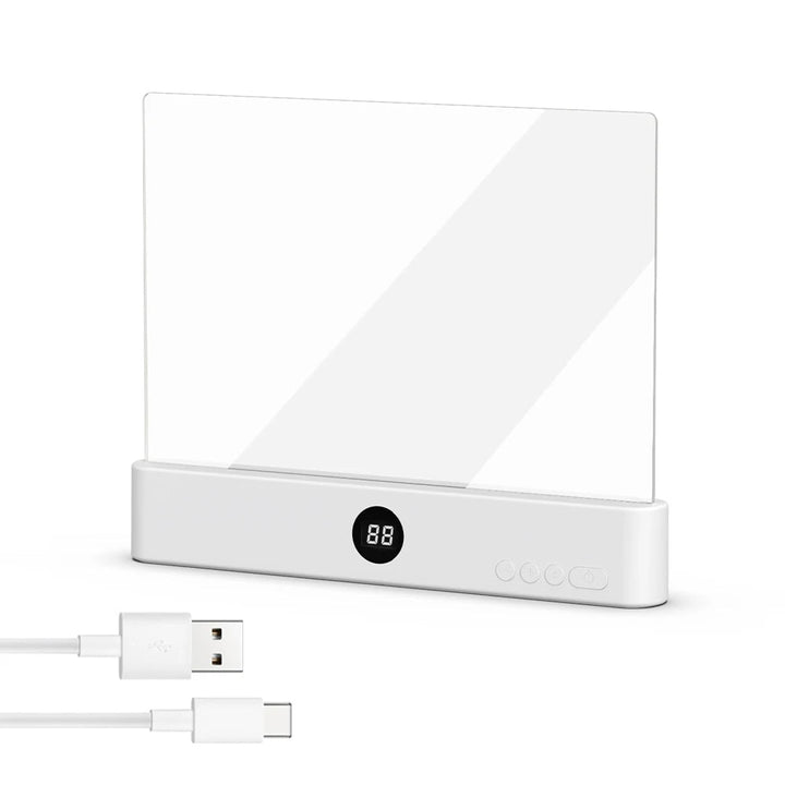 Tragbare LED-Leseleuchte mit USB-C, augenfreundlich und dimmbar, ideal als Buchlicht für Reisen und Abendlicht.