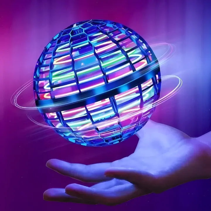 LED Flugball Bumerang Kugel in Aktion, leuchtend beim Flug. Ideal für Kinder & Erwachsene, drinnen & draußen.