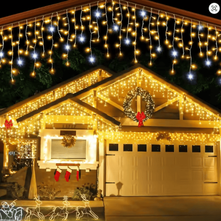 LED-Gartenvorhang 4x0,6m, wetterfeste Außenbeleuchtung für Garten & Terrasse, stimmungsvolle Dekoration.