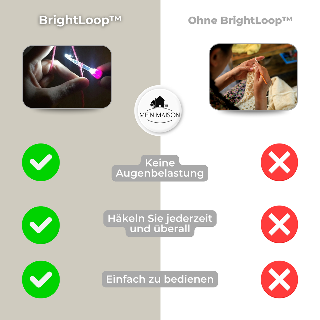Komfortables Häkeln mit dem LED-Häkelnadel-Set, reduziert Augenbelastung bei langer Handarbeit und kreativem Basteln.