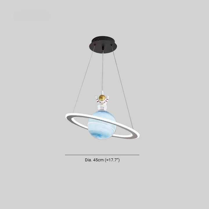 Helle LED-Hängeleuchte für Kinderzimmer, Planeten-Design bringt den Weltraum ins Zimmer, tolles Licht.